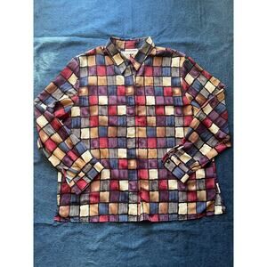 Vintage Alfred Dunner Square Geometric Blouse